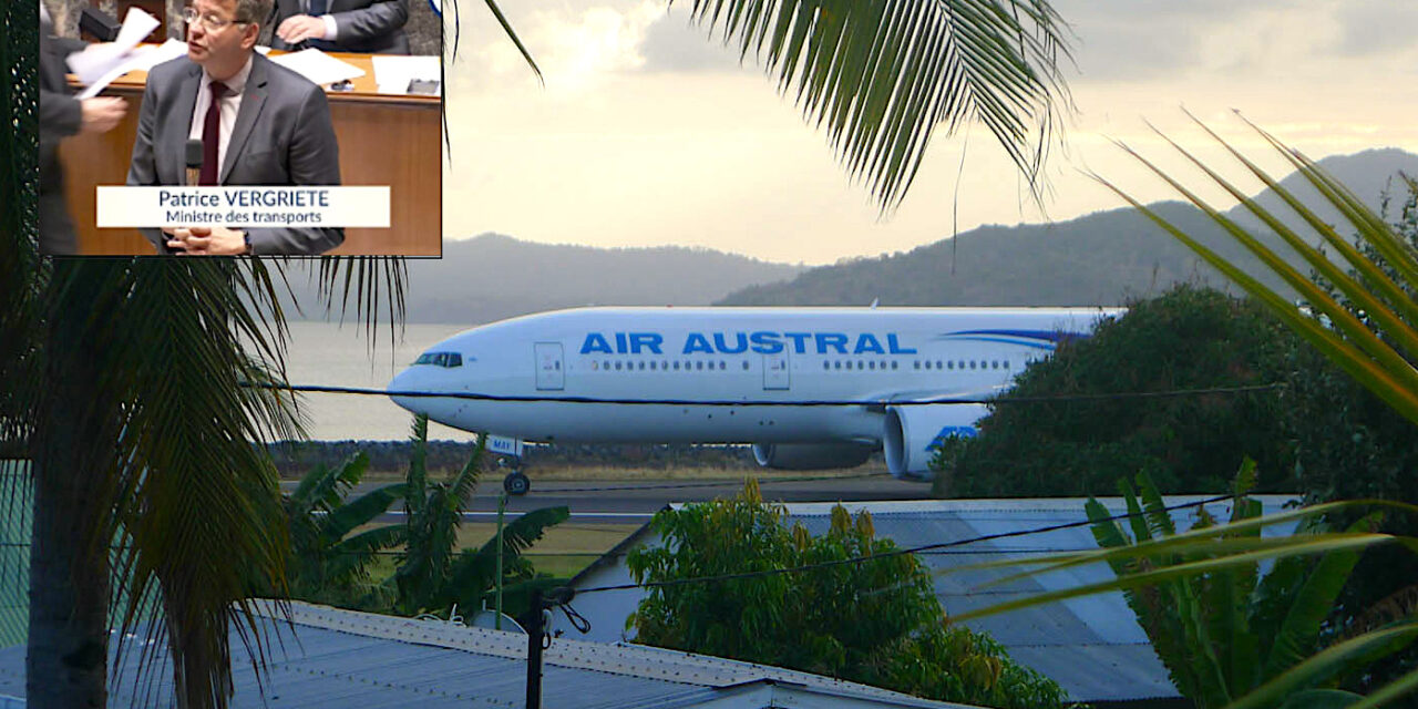 Aérien Pas de piste longue sur la Petite terre de Mayotte